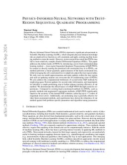 Physics-Informed Neural Networks with Trust-Region Sequential Quadratic
  Programming
