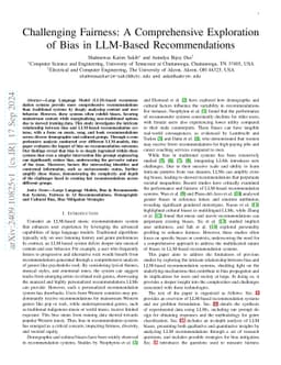 Challenging Fairness: A Comprehensive Exploration of Bias in LLM-Based
  Recommendations