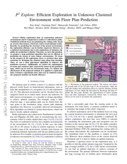 P2 Explore: Efficient Exploration in Unknown Cluttered Environment with Floor Plan Prediction