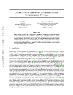 Contrastive Learning in Memristor-based Neuromorphic Systems