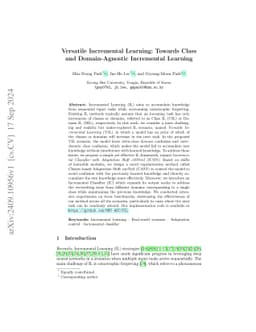 Versatile Incremental Learning: Towards Class and Domain-Agnostic
  Incremental Learning