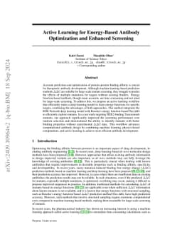 Active learning for energy-based antibody optimization and enhanced
  screening
