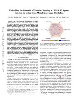 Unleashing the Potential of Mamba: Boosting a LiDAR 3D Sparse Detector
  by Using Cross-Model Knowledge Distillation