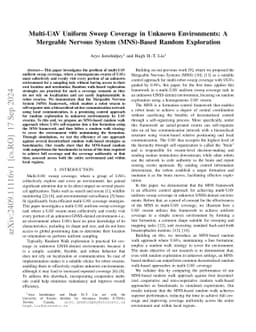 Multi-UAV Uniform Sweep Coverage in Unknown Environments: A Self-organizing Nervous System (SoNS)-Based Random Exploration