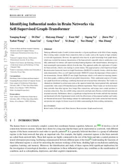 Identifying Influential nodes in Brain Networks via Self-Supervised
  Graph-Transformer