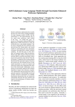 Self-Evolutionary Large Language Models through Uncertainty-Enhanced
  Preference Optimization