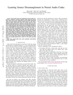 Learning Source Disentanglement in Neural Audio Codec