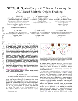 STCMOT: Spatio-Temporal Cohesion Learning for UAV-Based Multiple Object
  Tracking