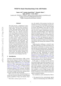 WER We Stand: Benchmarking Urdu ASR Models