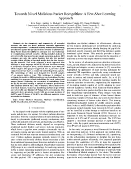 Towards Novel Malicious Packet Recognition: A Few-Shot Learning Approach