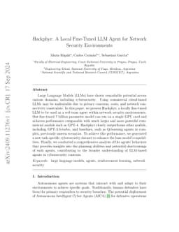 Hackphyr: A Local Fine-Tuned LLM Agent for Network Security Environments