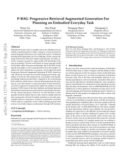 P-RAG: Progressive Retrieval Augmented Generation For Planning on
  Embodied Everyday Task