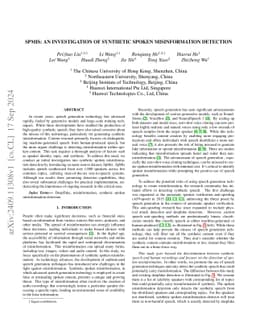 SpMis: An Investigation of Synthetic Spoken Misinformation Detection