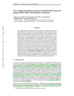 CoCA: Regaining Safety-awareness of Multimodal Large Language Models
  with Constitutional Calibration