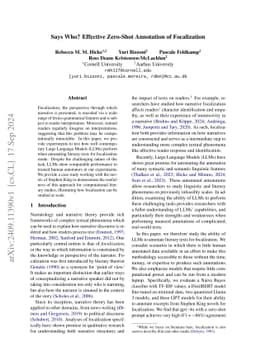 Says Who? Effective Zero-Shot Annotation of Focalization