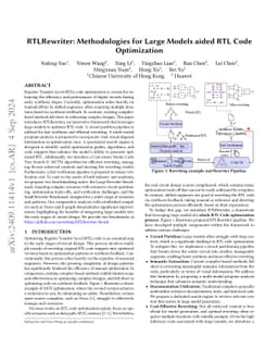 RTLRewriter: Methodologies for Large Models aided RTL Code Optimization