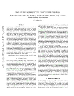 Chain-of-Thought Prompting for Speech Translation