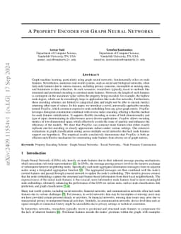 A Property Encoder for Graph Neural Networks