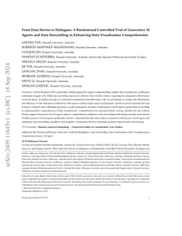 From Data Stories to Dialogues: A Randomised Controlled Trial of
  Generative AI Agents and Data Storytelling in Enhancing Data Visualisation
  Comprehension