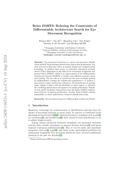 Relax DARTS: Relaxing the Constraints of Differentiable Architecture
  Search for Eye Movement Recognition