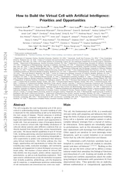 How to Build the Virtual Cell with Artificial Intelligence: Priorities
  and Opportunities