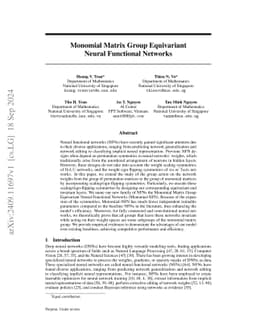 Monomial Matrix Group Equivariant Neural Functional Networks