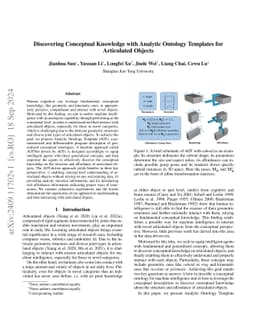 Discovering Conceptual Knowledge with Analytic Ontology Templates for
  Articulated Objects