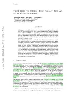 From Lists to Emojis: How Format Bias Affects Model Alignment