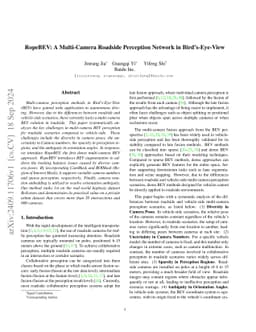 RopeBEV: A Multi-Camera Roadside Perception Network in Bird's-Eye-View