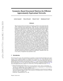 Symmetry-Based Structured Matrices for Efficient Approximately Equivariant Networks