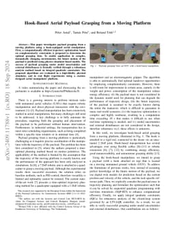Hook-Based Aerial Payload Grasping from a Moving Platform