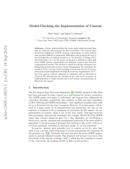 Model-Checking the Implementation of Consent