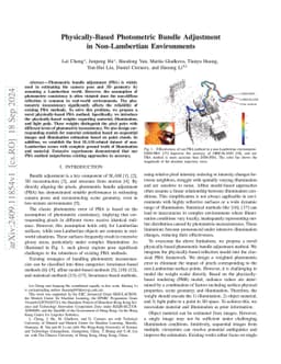 Physically-Based Photometric Bundle Adjustment in Non-Lambertian
  Environments