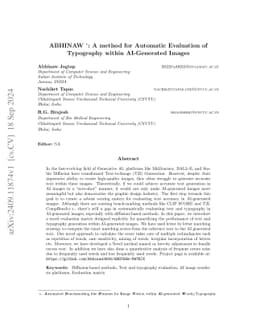 ABHINAW: A method for Automatic Evaluation of Typography within
  AI-Generated Images