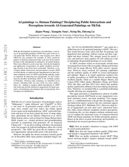 AI paintings vs. Human Paintings? Deciphering Public Interactions and
  Perceptions towards AI-Generated Paintings on TikTok