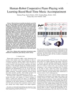 Human-Robot Cooperative Piano Playing with Learning-Based Real-Time
  Music Accompaniment
