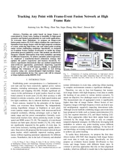 Tracking Any Point with Frame-Event Fusion Network at High Frame Rate