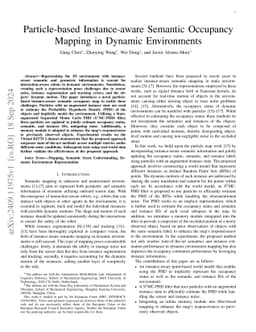 Particle-based Instance-aware Semantic Occupancy Mapping in Dynamic Environments