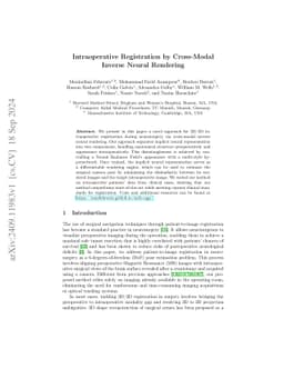 Intraoperative Registration by Cross-Modal Inverse Neural Rendering
