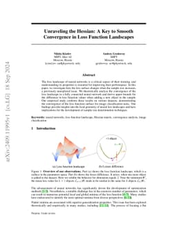 Unraveling the Hessian: A Key to Smooth Convergence in Loss Function
  Landscapes