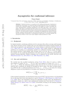 Asymptotics for conformal inference