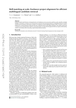 Skill matching at scale: freelancer-project alignment for efficient
  multilingual candidate retrieval