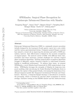 SPRMamba: Surgical Phase Recognition for Endoscopic Submucosal
  Dissection with Mamba