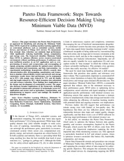 Pareto Data Framework: Steps Towards Resource-Efficient Decision Making
  Using Minimum Viable Data (MVD)