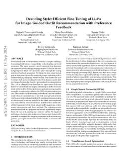 Decoding Style: Efficient Fine-Tuning of LLMs for Image-Guided Outfit
  Recommendation with Preference