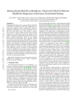 Democratizing MLLMs in Healthcare: TinyLLaVA-Med for Efficient
  Healthcare Diagnostics in Resource-Constrained Settings