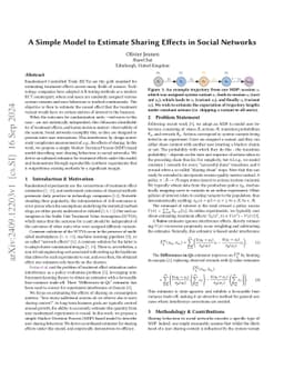 A Simple Model to Estimate Sharing Effects in Social Networks