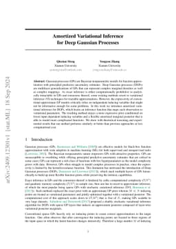 Amortized Variational Inference for Deep Gaussian Processes