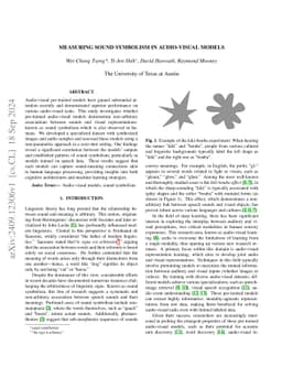 Measuring Sound Symbolism in Audio-visual Models