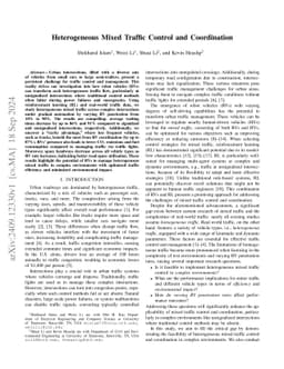 Heterogeneous Mixed Traffic Control and Coordination
